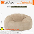 OTAUTAU Flannel/Velvet Bean Bag Chair Cover No Filler Floor Beanbag Sac Pouf Ottoman Single Sofa Frameless Furniture DD025