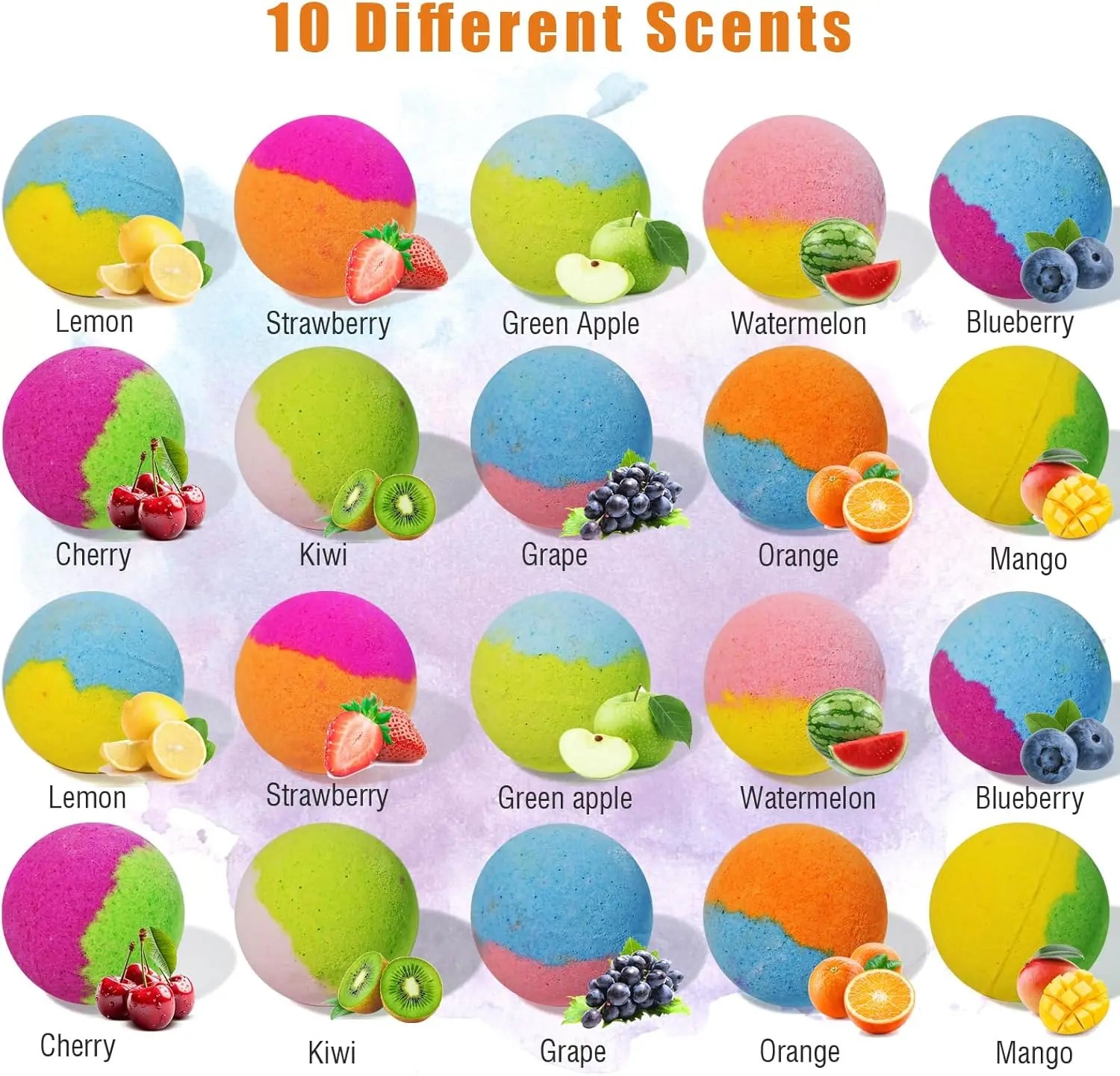 Bath Bombs for Kids with Surprise Inside, 20 Pack Gift Set with Toys, Handmade Child-Safe Fizzy Balls for Birthday, Summer Fun