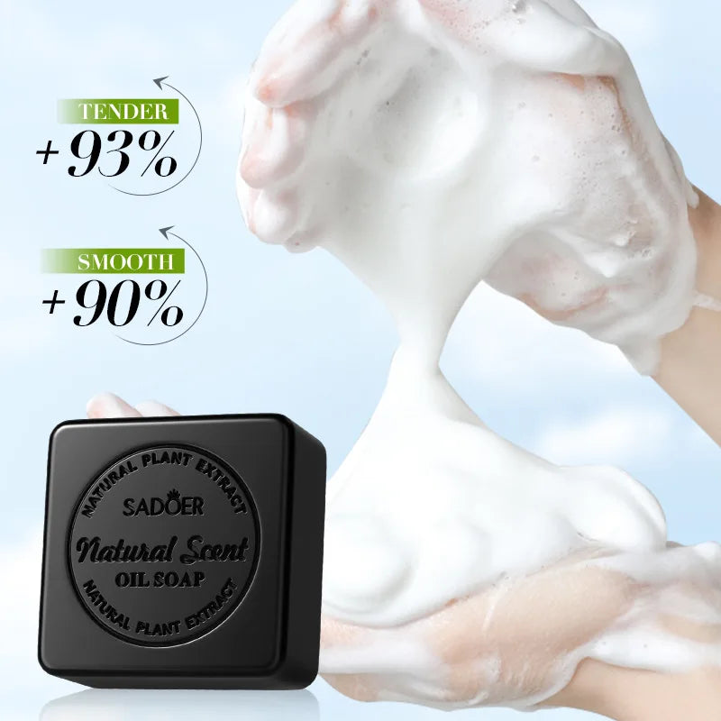 Bamboo Charcoal Handmade Soap Women Cleaner Deep Cleansing Body Whitening Soap Shaving Sabonis Skin Lightening Foam 1box