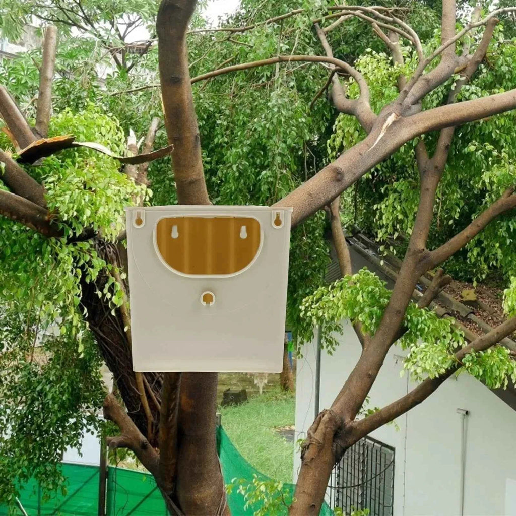 Bird Breeding Nest Plastic House for Parakeets Love Birds Parrots Easy Clean Hinged Cover Yellow Tone Nesting Box Bird Cage