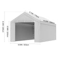 SucceBuy Carport Replacement Canopy Cover Garage Top Tent Shelter Tarp Heavy-Duty Waterproof & UV Protected with Ball Bungees