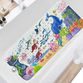 1pc Cartoon Extra Long Bathtub Mat 40x100cm Non Slip Bath Mat for Bathroom Tubs Shower Mats with Suction Cups & Drain Holes