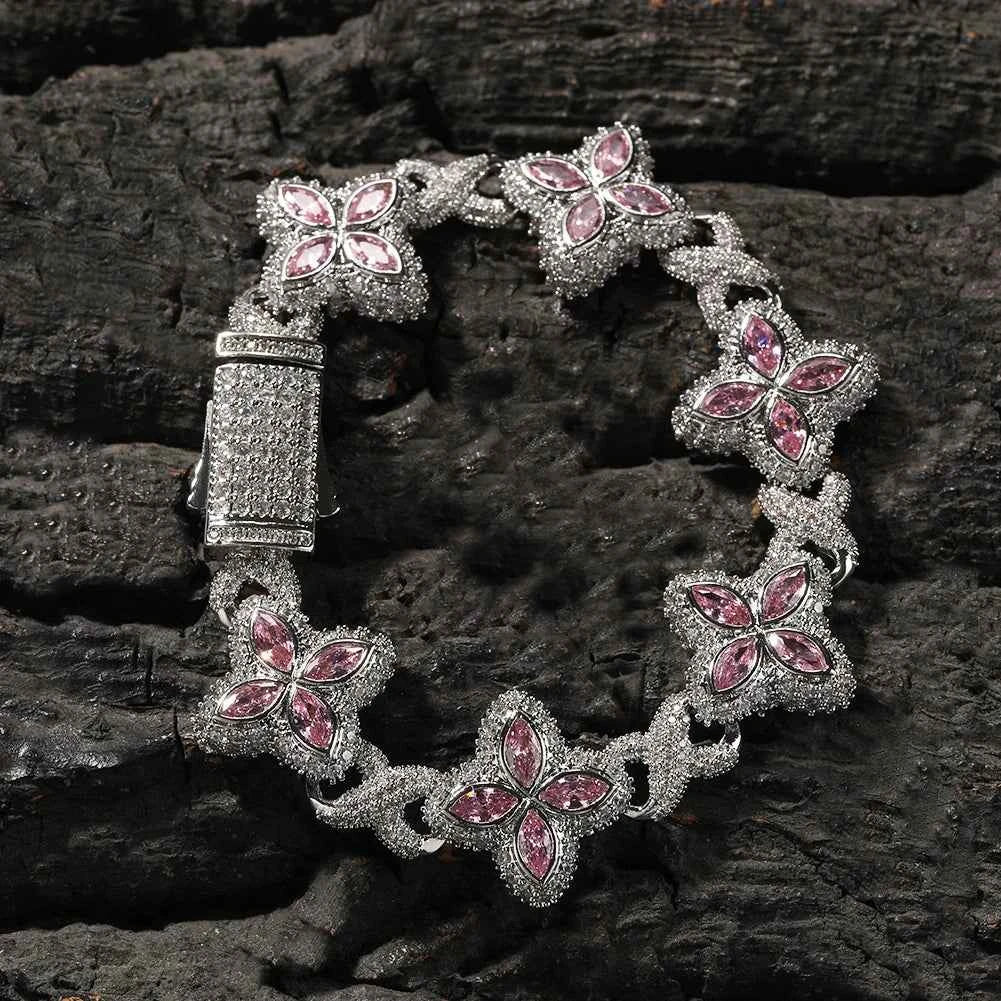 Iced Out Floral Bracelet