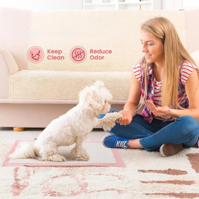 Dog Pee Pads Training Pads Upgrade All-Purpose Super Absorbent Leak-Proof Quick Dry Odor Control for Cat Rabbit
