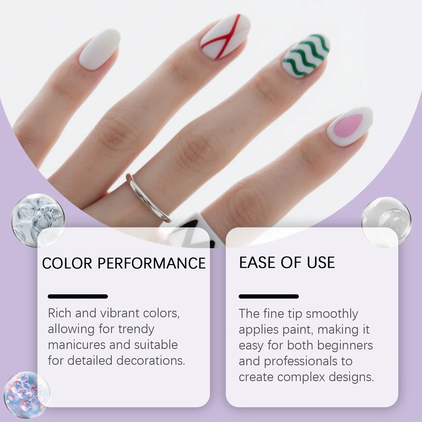 12pcs/Set Nail Art Graffiti Pen DIY Nail Art Painting Pens Abstract Lines Fine Design Multi-Color Drawing Nail Painting Tools