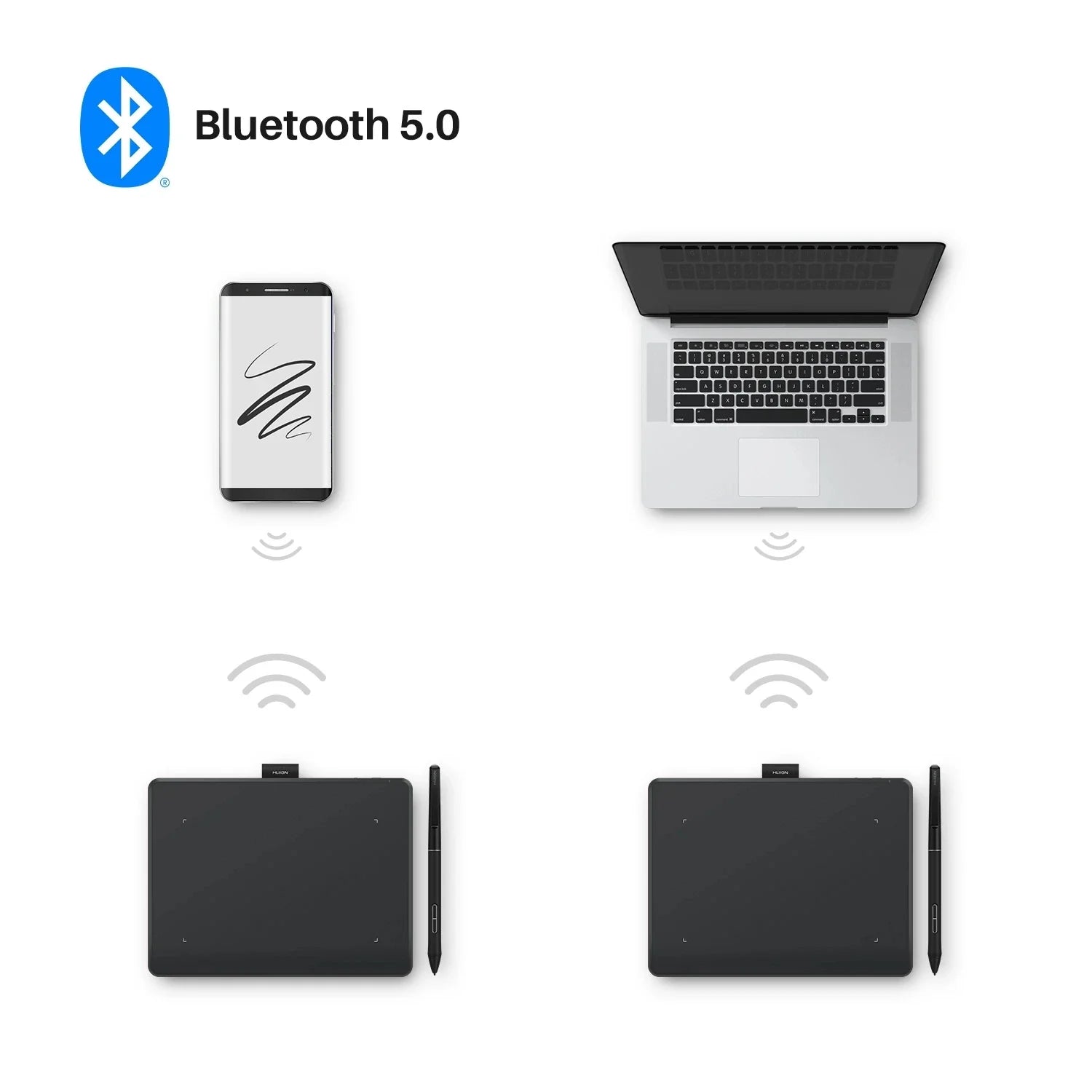 Huion Inspiroy Frego S Newest Graphics Tablet L310 Bluetooth Connectivity Wireless Drawing Tablet, 6.3x3.9 Inch Small Pen Tablet