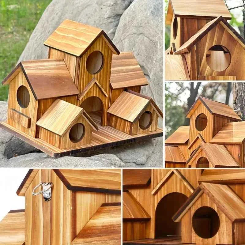 Bird Houses Bird Room Large Bird House for Garden Courtyard Backyard Decor Finch Bluebird Cardinals Handmade Humming