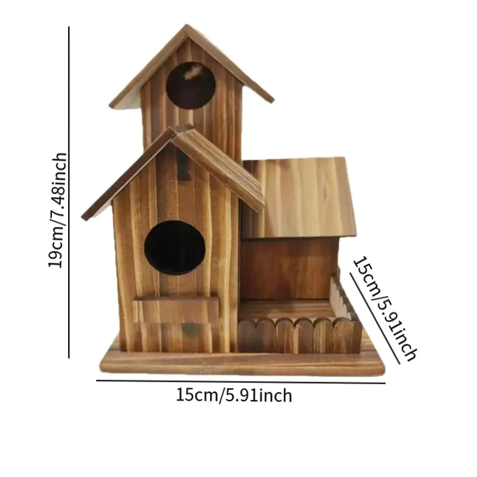 Bird House for Outside Hummingbird Nest Easy Hanging Birdhouse Outdoor Birdhouse Room Wooden, for Outdoor Decor