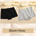 2PCS Women's Panties Cotton Seamless Sports Boxers Underwear Female Solid Color Briefs Cozy Lingerie Intimate Underpants XS-XL