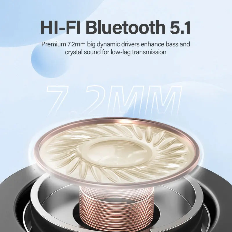 QCY T13 Bluetooth Headphone V5.1 Wireless TWS Earphone Touch Control Earbuds 4 Microphones ENC HD Call Headset Customizing APP