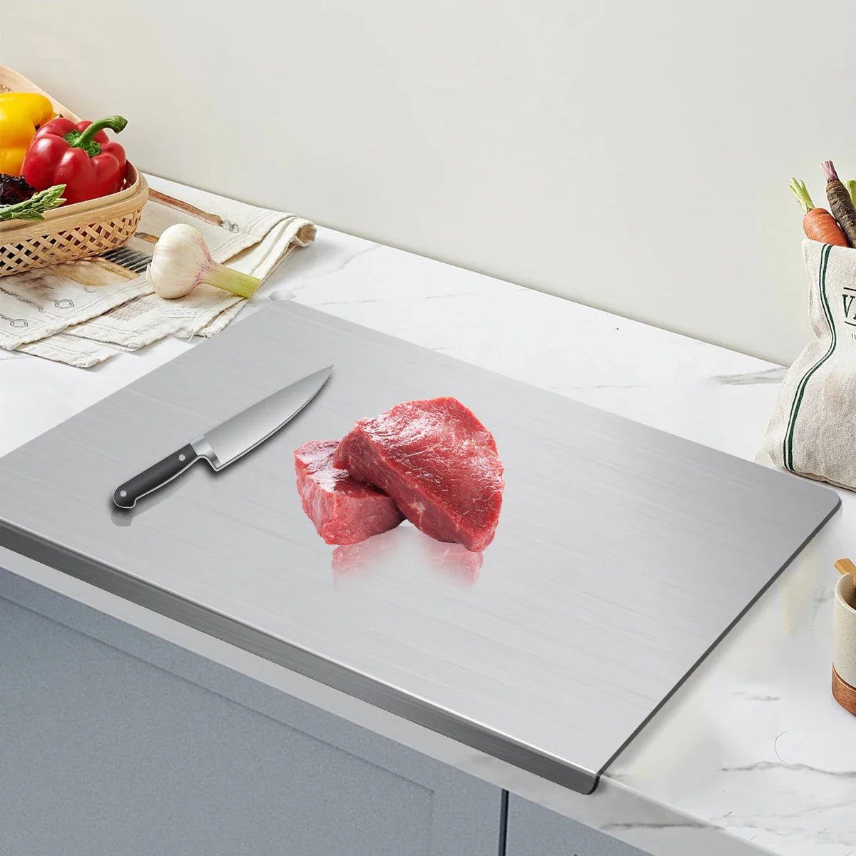 304 Stainless Steel Cutting Board Food Prep And Kitchen Use