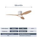 Modern Silent Led Ceiling Fan Lights DC Motor 6 Speeds Timing Fans Loft Remote Control Fan With Lights Bedroom Dining Room