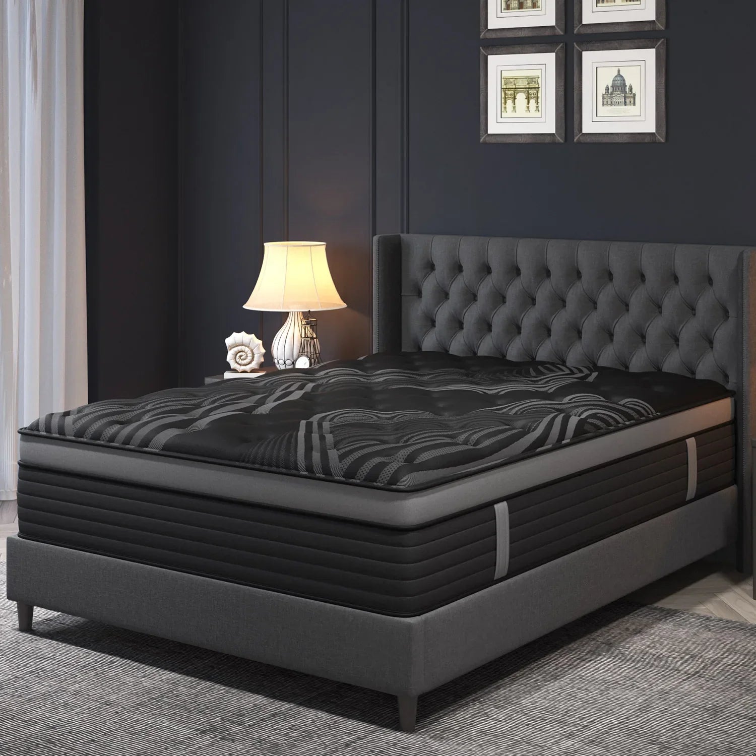 12"14" Gel Memory Foam Hybrid Pocket Spring Mattress Twin Full Queen