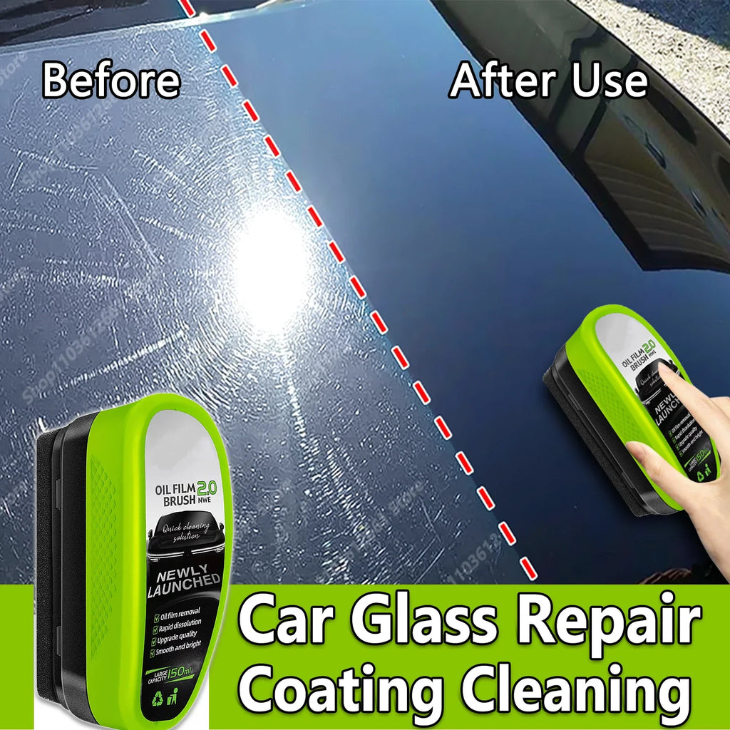 Car Oil Film Remover Sponge Brush - Auto Glass & Windshield Window Oil Stain Cleaner