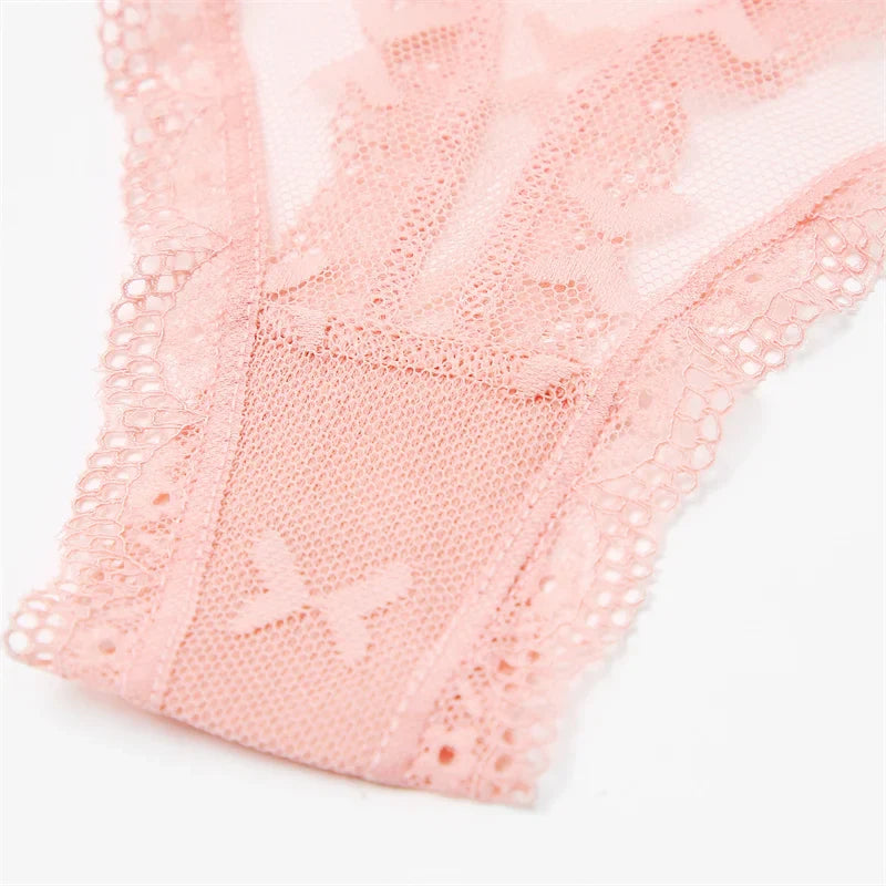 3Pcs/set Lace Thongs Women Floral G-string Underwear Trendy Letter T-Back Underpants Sexy Low Waist Bikini Panties Ladies Panty