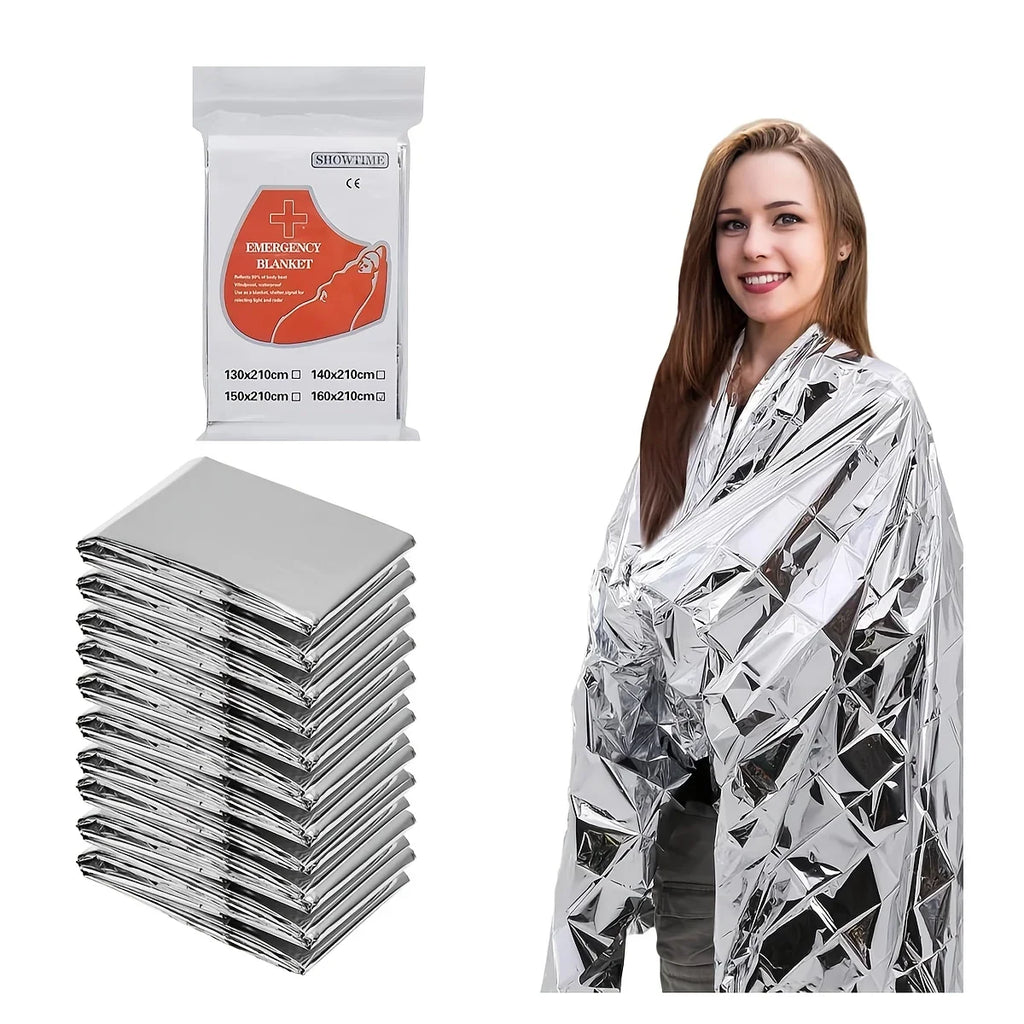Camping, hiking, first aid blanket, hiking, anti heat equipment, portable aluminum film life blanket,
