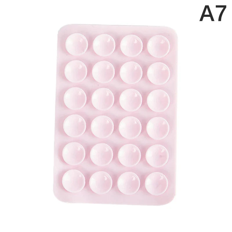 8cm Double Side Silicone Suction Pad For Mobile Phone Fixture Suction Cup Backed Adhesive Silicone Rubber Sucker Pad For Fixing