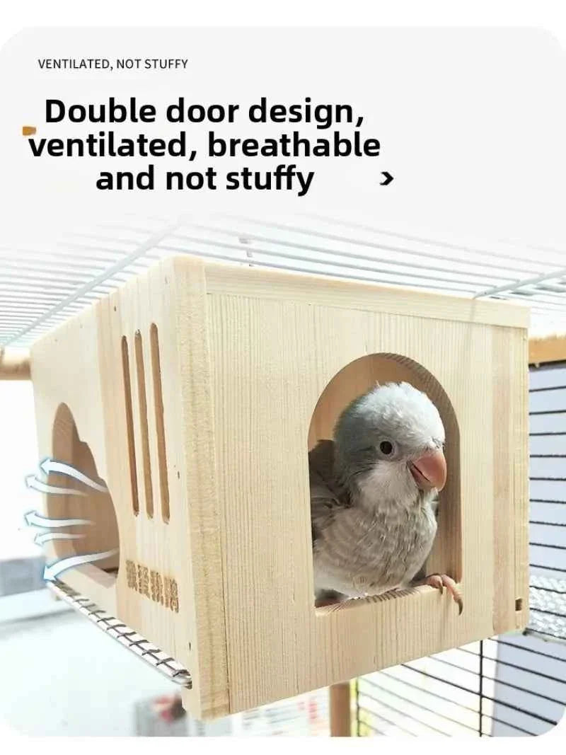 Hanging Bird Nests Breathable Hatching Bird's Wooden House Pet Supplies Swallow Finch Squirrel Small Birds Animals Nests Box