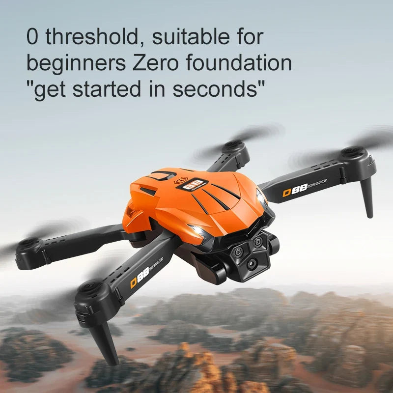 NewD88 4K RC Drone,360°Flip,Headless Mode,One Key Return,Altitude Hold,WiFi FPV,Dual Cam Switch,90°Lens Adjust,Birthday Gift Toy