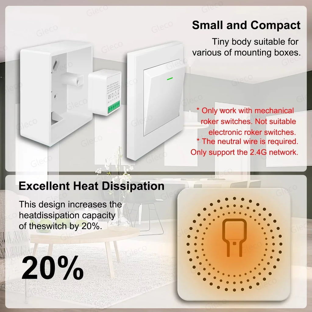Zigbee 3.0 16A Smart Mini Switch Module DIY 1/2CH Tuya Smart Home Relay Automation Breaker For Smart Life Alexa Google Home