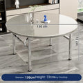 Stainless steel folding round table, suitable for home use, small apartments, large food stalls, and street vendors.