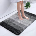 VIKAMA Gradient Stripes Imitation Cashmere Bathroom Floor Mats Anti-Slip Wear-Resistant Bathroom Mats Home Decoration