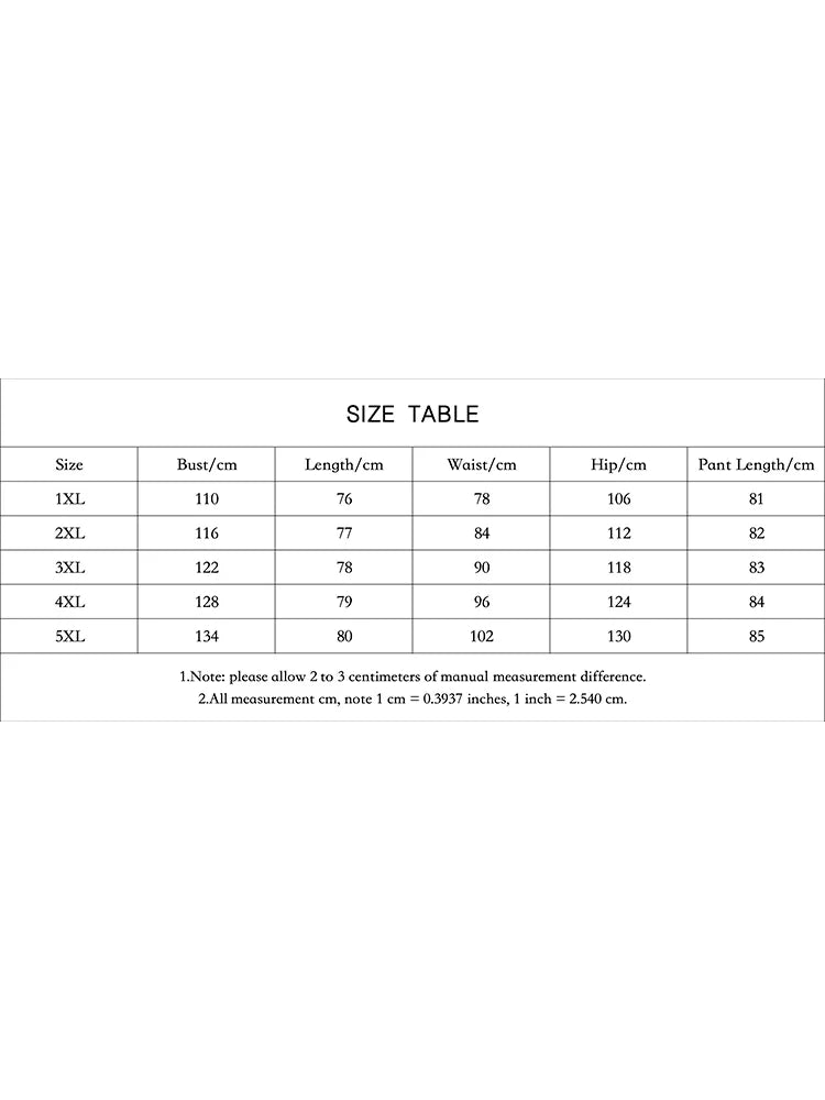Plus Size Ladies Suit Round Neck Summer Leisure Butterfly Print Round-Neck Short-Sleeved T-Shirt Printed Pants Two-Piece Set