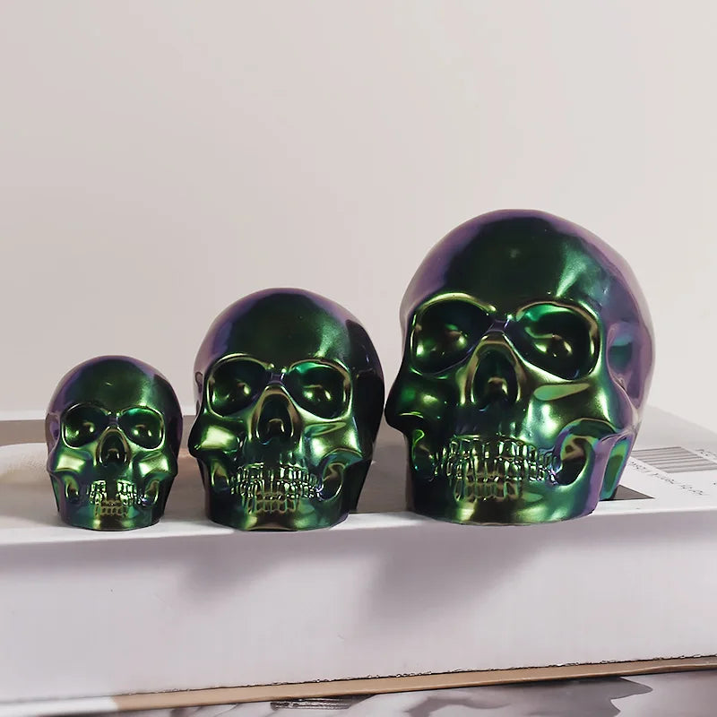 Skeleton Head Epoxy Resin Mold Halloween Candle Making Keychain Pendants Skull Shape Pendants Epoxy Silicone Molds Jewel Making
