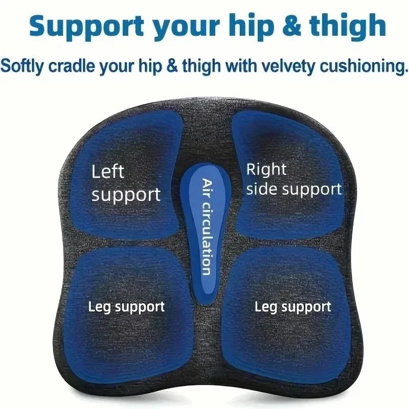 Memory Foam Seat Cushion Tailbone Sciatica Back Pain Relief Comfort Office Chair Car Seat Cushion Non-Slip Orthopedic MemoryFoam