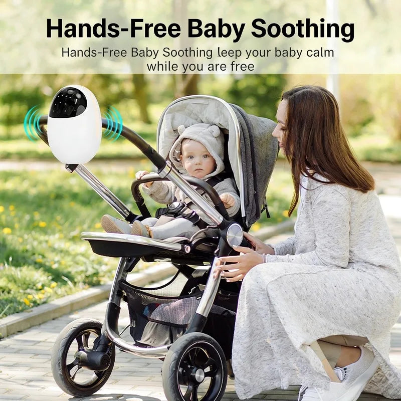 Baby Stroller Rocker Sleep Soothing Device with Night Light Multi-functional Bluetooth Sleep Aid Vibrating With Soothing Music
