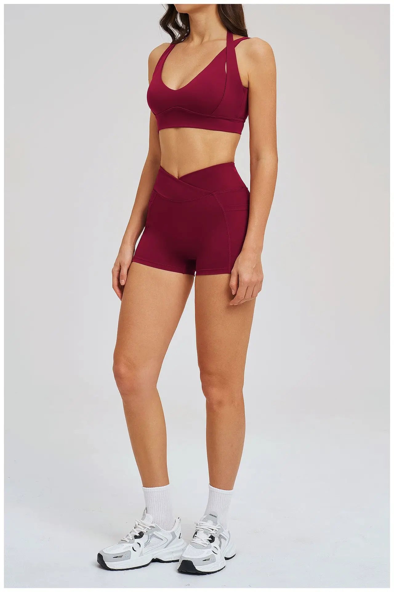 Workout Clothes Woman Gym Top Breathable Sports Bra Fitness Trainning Shoulder Strap Yoga Bra Outdoor Jogging Push Up Underwear
