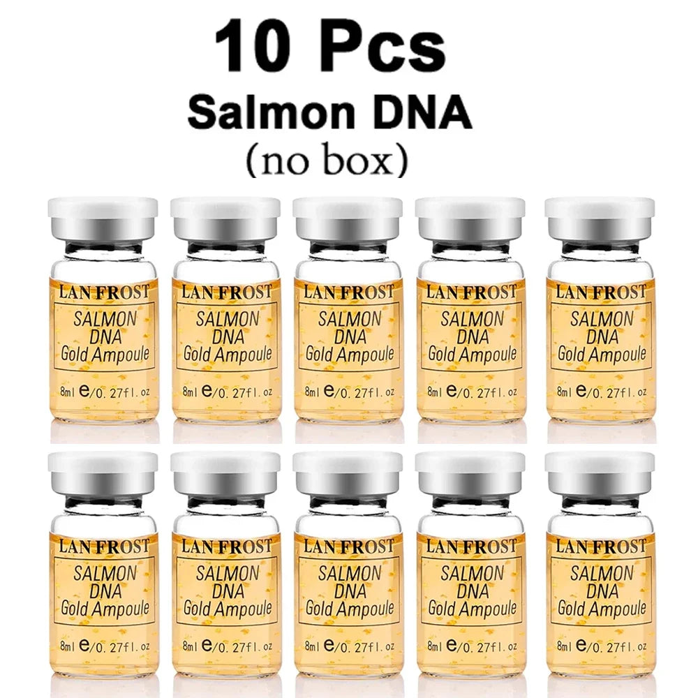 Korea 8ml Salmon DNA Gold Ampoule Skin Booster Serum Kit BB Cream Brightening Moisturizing For 0.3mm Microneedle Serum