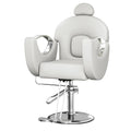 Commercial Barber Chair Reclining & 360° Swivel, Heavy Duty Hydraulic Salon Chair With Adjustable Height For Haircut Shampoo