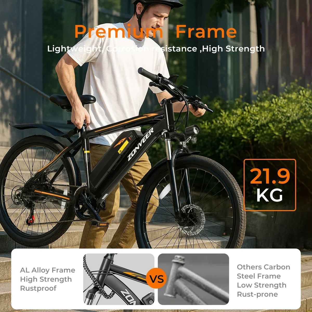【1 Year Warranty】M26 Electric Bicycle 1000W Peak Motor 360WH Lithium Battery Electric Bike  26 Inch city E-bike UL2849