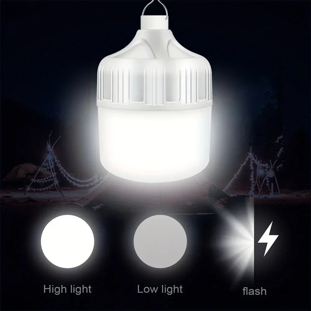 Usb Rechargeable Led Bulb Portable Camping Light Bulb Emergency Lighting Flashlight Lights Outdoor Picnics Hanging Tent Light