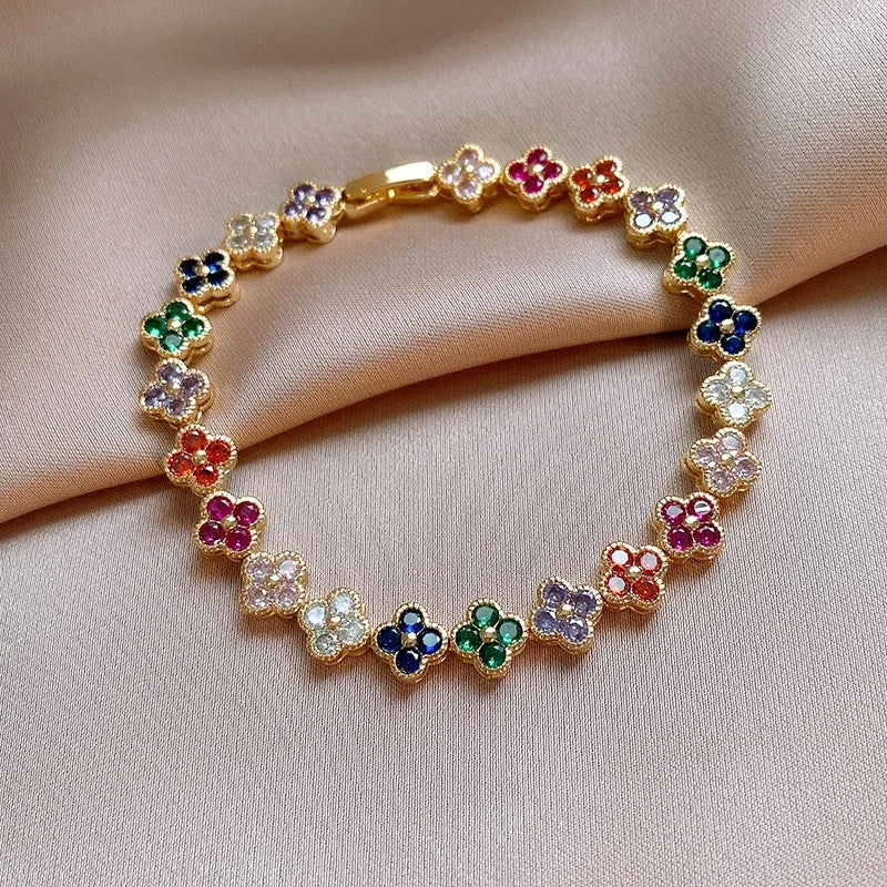 Flower Lucky Stainless Steel Bracelet