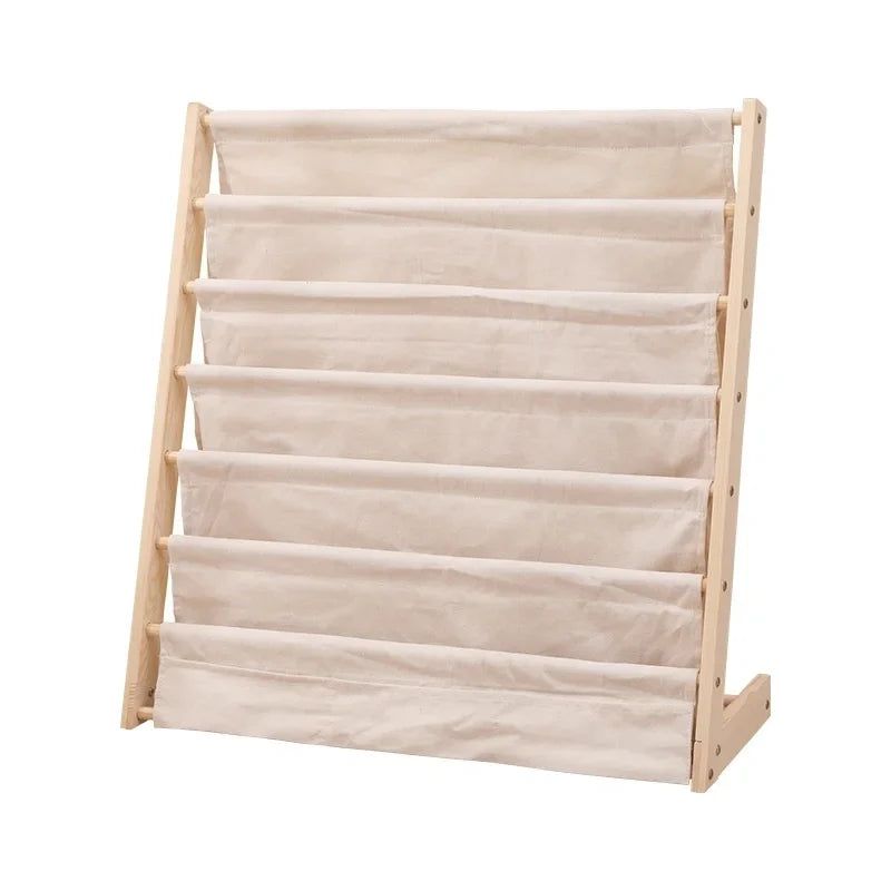 Solid Wood Bookshelf Children's Floor-Standing Bookcase Multi-Layer Storage Storage Bookshelf Model Storage Rack Bookshelf