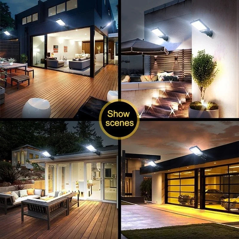 Solar Light Outdoor,PIR Motion Sensor Security Lights Street Garden Lamp Wall Lamps Waterproof With 180° Outside