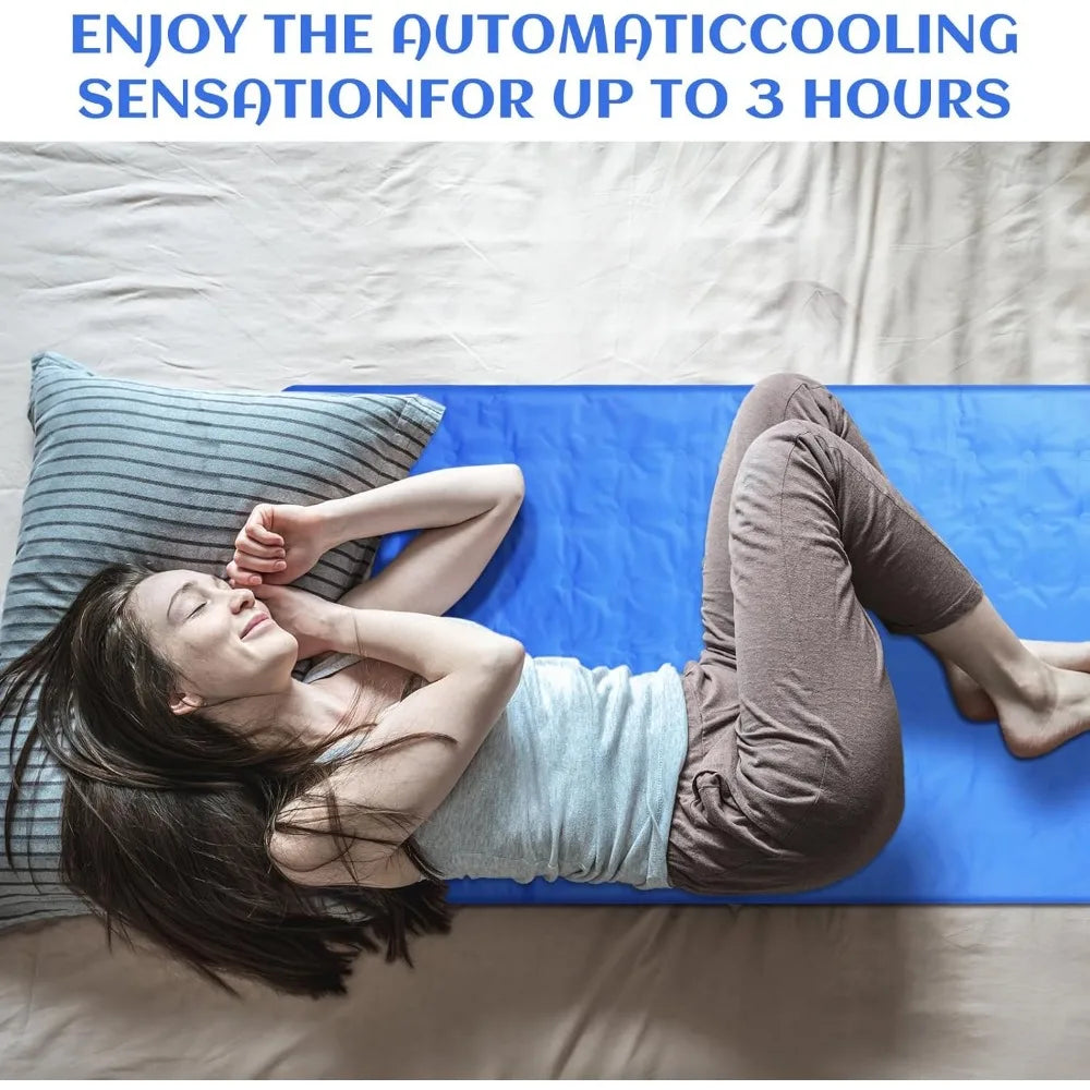 Cooling Gel Bed Mat for Hot Sleepers Pain Relief No Water or Electricity 48x28