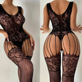 Women's Sexy Lingerie Bra Set Erotic Crotchless Underwear Fishnet Bodysuit Transparent Mesh Hollow Bodystockings Adult Underwear