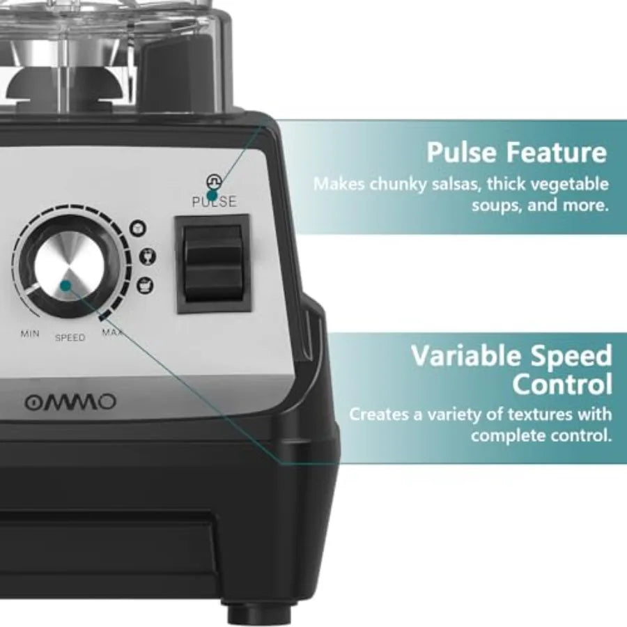 1800W Professional Blender With Stainless Steel Blades And 60oz Jar