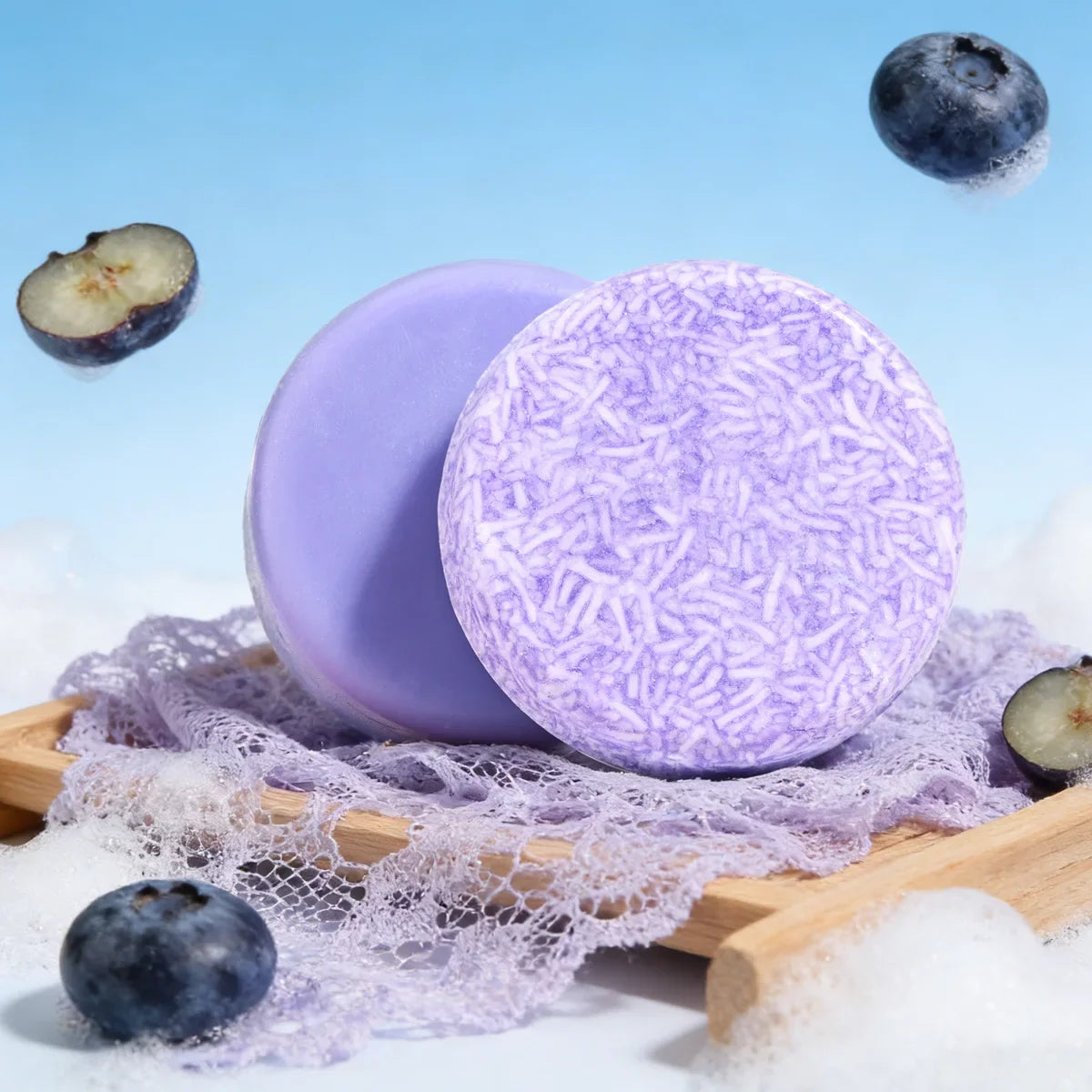Cherry Shampoo Bar Natural Silicone-Free Plant-Based Hair Soap Bar for Oil Removal and Moisturizing Hair 60g Concentrated Glycerin Shampoo Bar