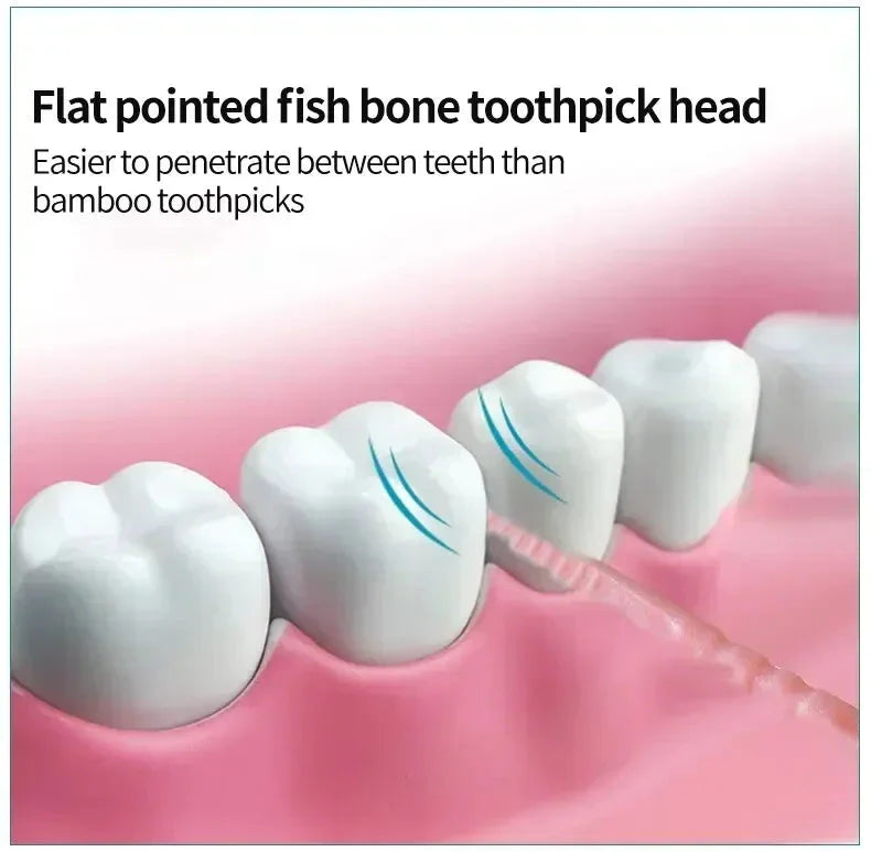 Portable Ultra Fine Toothpick Disposable Family Box Packed Pick Double Head High End Personality Creative Fruit Stick 200 Pieces