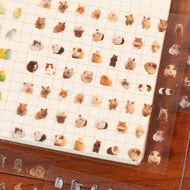 Mini Pattern Nose-Shaped Film Stickers | DIY Journal Frame Decoration Set