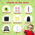 10.8ft Giant Outdoor Inflatable Soccer Darts Board with Soccer Balls & Blower for Kick Dartboard Sport Game(10FT Tall, Black)