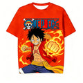 One Piece Luffy Anime Printed Short Sleeve T Shirt And Shorts Set Unisex For Children And Adults Stylish Home Sleepwear Suit