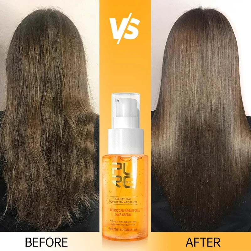 PURC Morocco Argan Oil For Hair Serum Repair Frizz Damage Hair Oil Scalp Treatment Smoothing Soft Hair Care Beauty Health 50ml