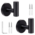 2Pcs Polished Bathroom Towel Hooks Stainless Steel Coat Robe Hook Wall Hanger with Screws Towel Rack Hang Hook for Hotel Kitchen