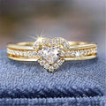 925 Sterling Silver Romantic Wedding Band Ring Female Love Jewelry Brilliant Heart Zirconia Finger Accessories Engagement Ring