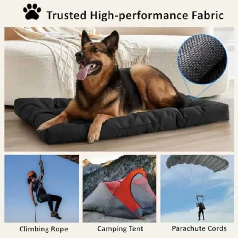 Chew Proof Anti Dog Bed For Medium Large Dogs Waterproof Washable Durable Dog Crate Pad Non Slip Sturdy Kennel Sleeping Pet Mat